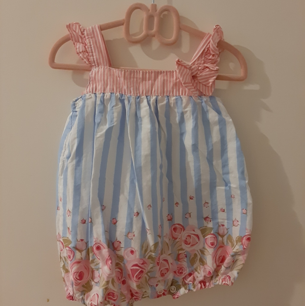 Striped Floral Romper